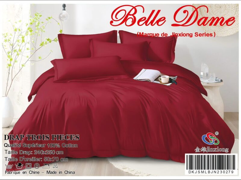 Draps de lits 3pcs 100% coton