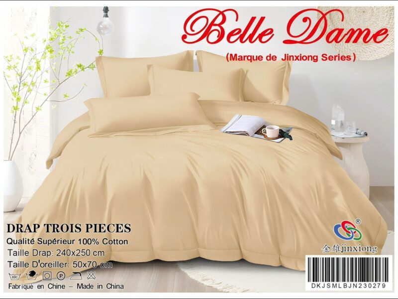 Draps de lits 3pcs 100% coton